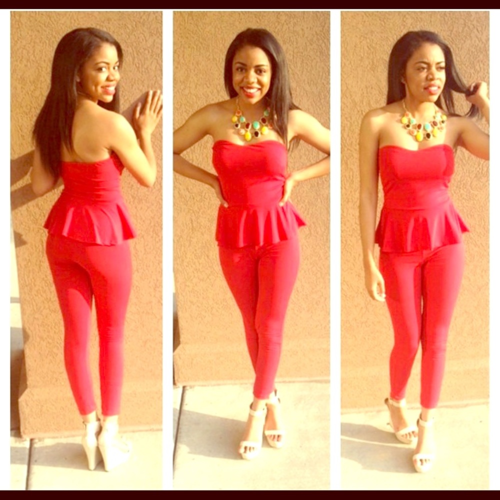 Red jumpsuit